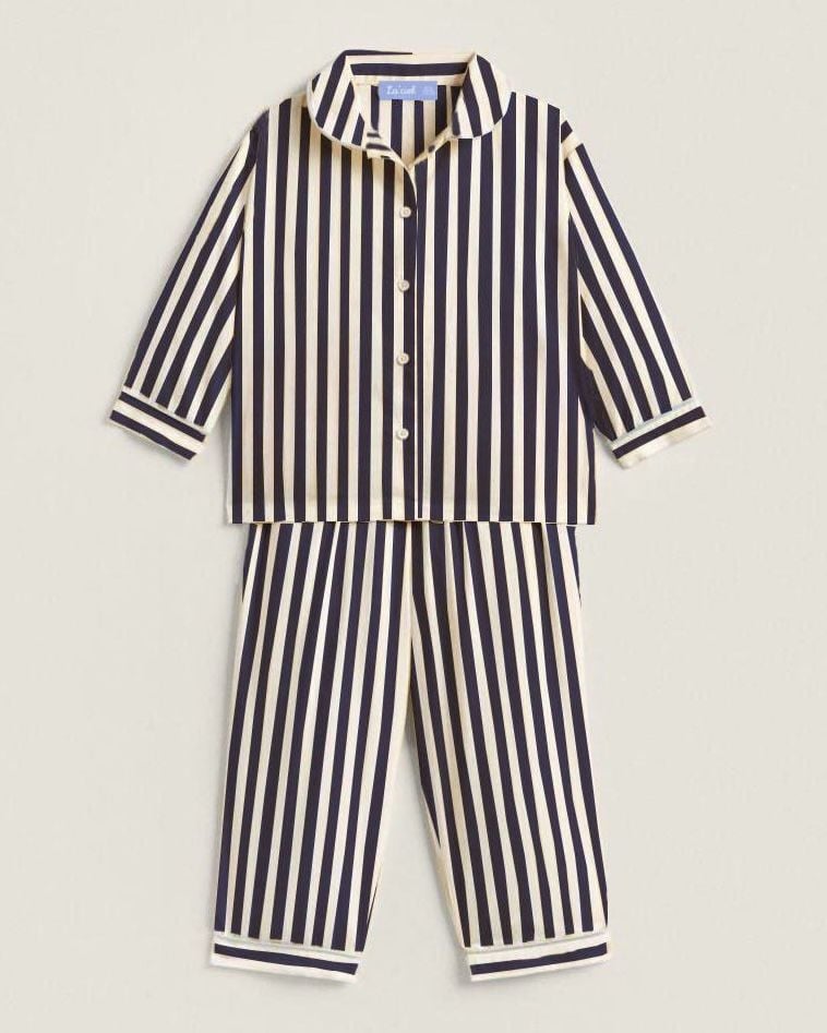 Çizgili Lacivert Pijama Takım