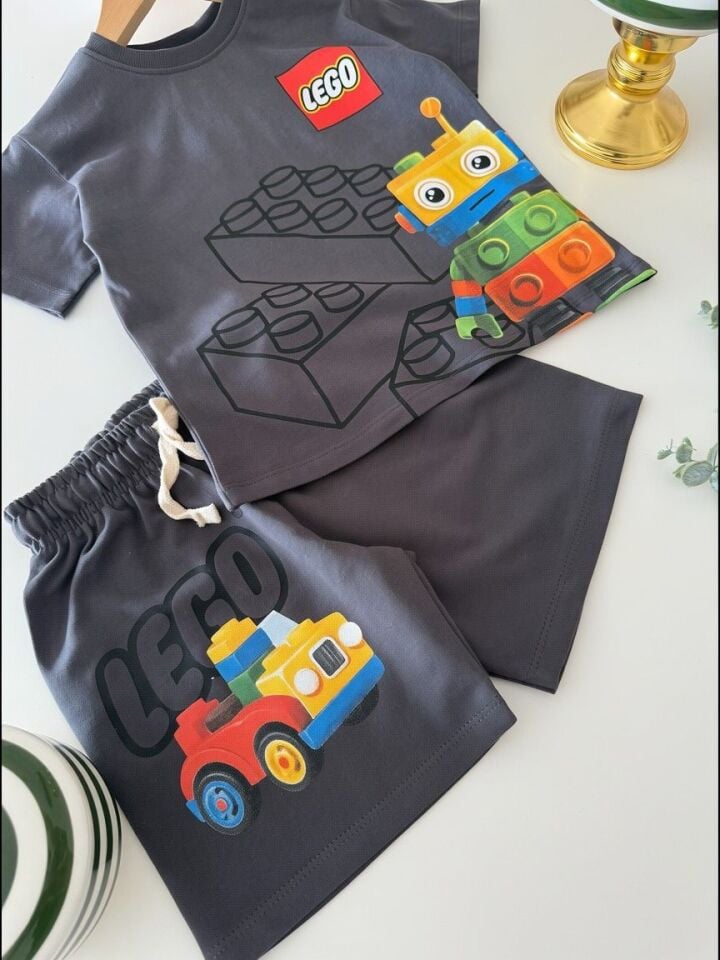 Lego Şortlu Antrasit Takım 7-8 YAŞ