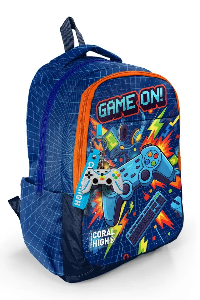 Coral High Lacivert Game Desenli 3’lü Okul Çanta Seti SET0133251 Adet