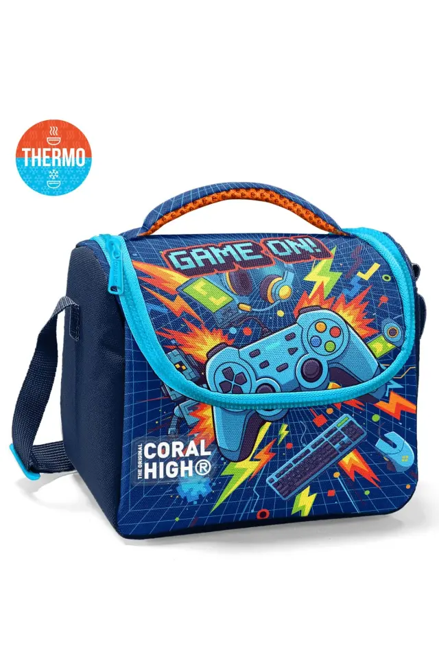 Coral High Lacivert Game Desenli 3’lü Okul Çanta Seti SET0133251 Adet