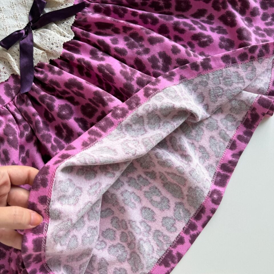 Leopar Pembe Elbise 3-4 YAŞ