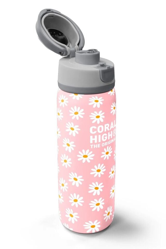 Coral High Papatya Desenli Pipetli ve Direkt İçim Çelik Termos 800 ml 38502 Adet