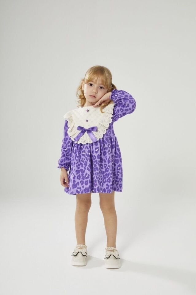 Leopar Mor Elbise 4-5 YAŞ