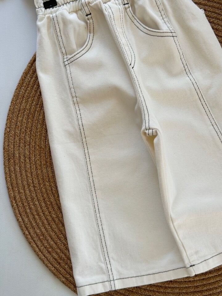 Laciel Beyaz Denim Pantolon 6-7 YAŞ