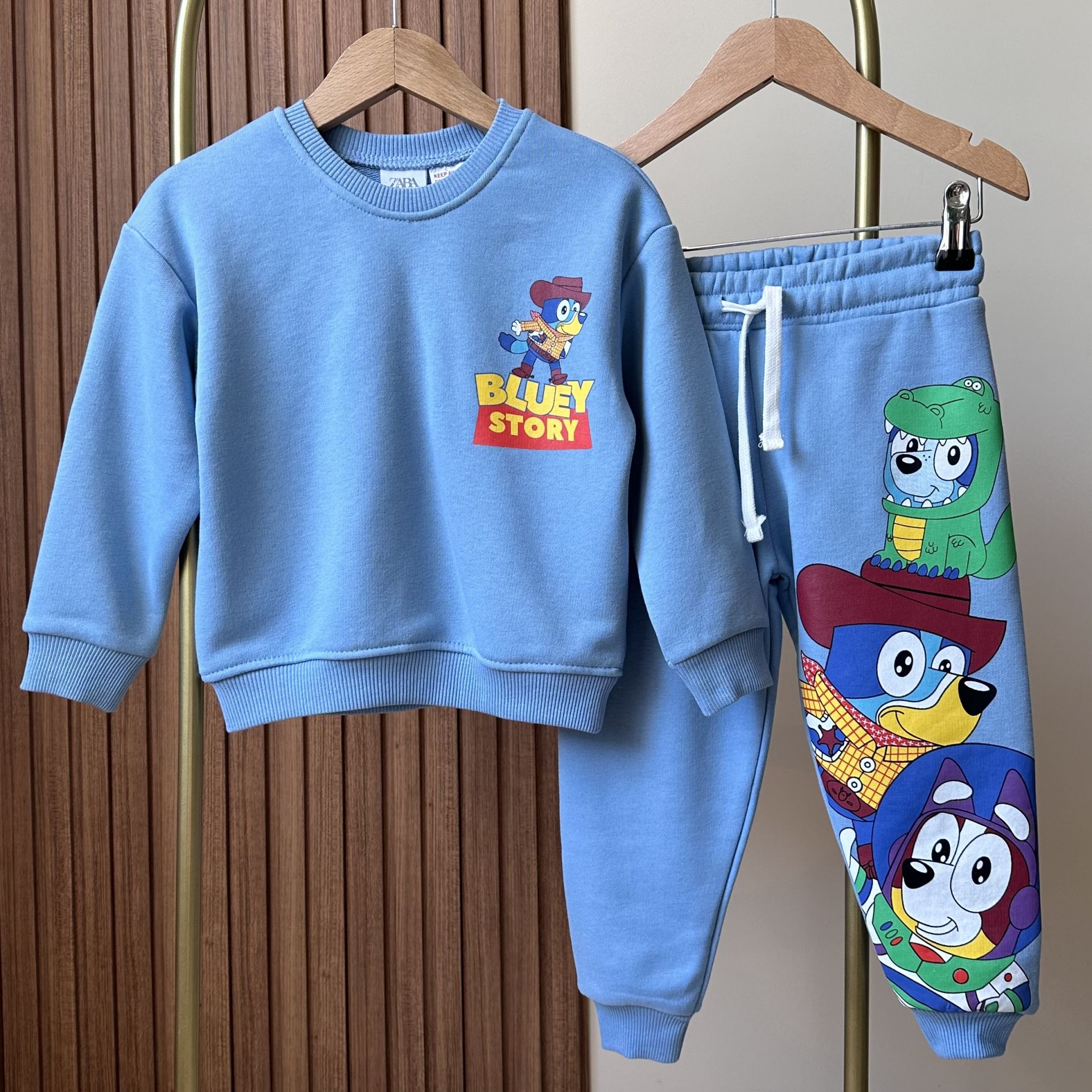 Bluey Baskılı Mavi Takım