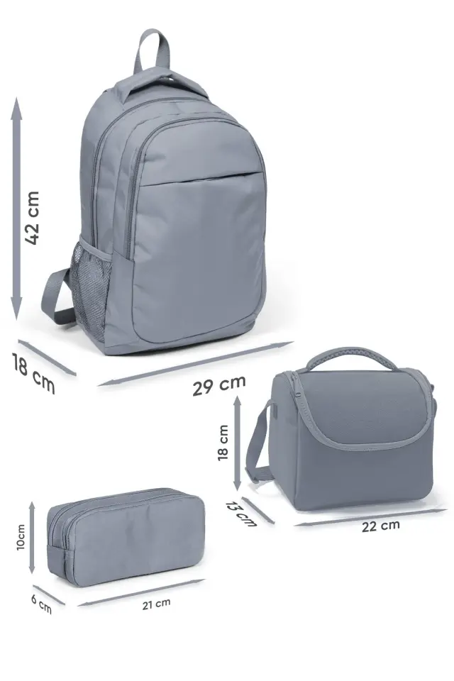Coral High Kids Siyah Aslan Desenli 3’lü Okul Çanta Seti SET0123671 Adet