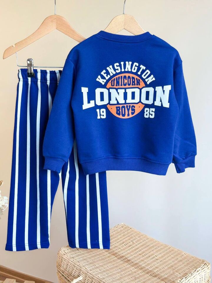 Mavi London Baskılı Kırmızı Takım 7-8 YAŞ