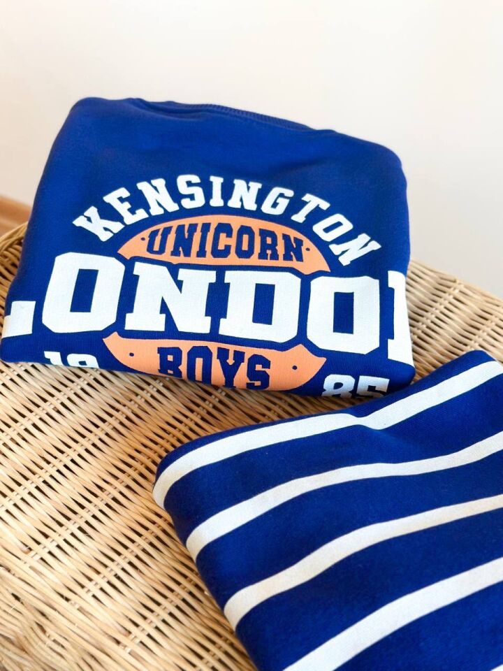 Mavi London Baskılı Kırmızı Takım 7-8 YAŞ