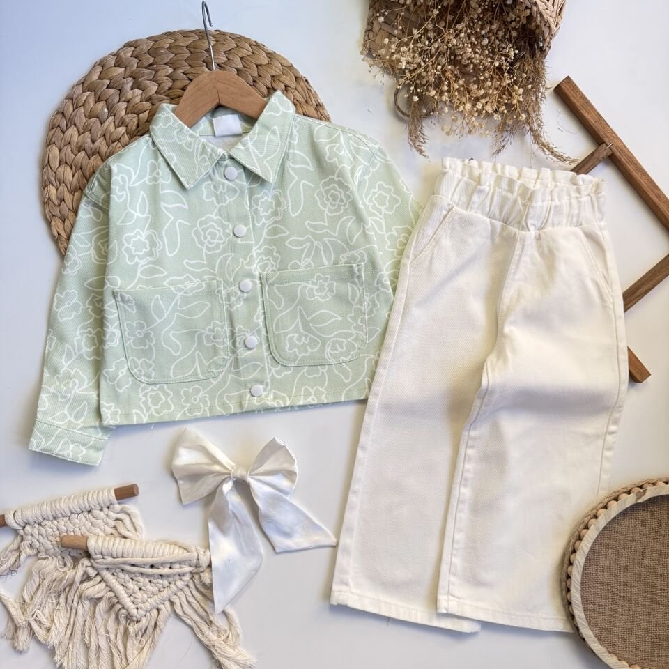 Mint Çicekli Takım 9-10 YAŞ