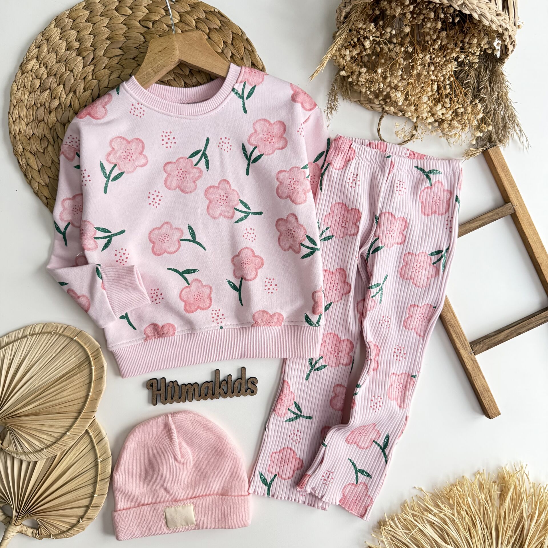 Çicekli Fitilli Takım