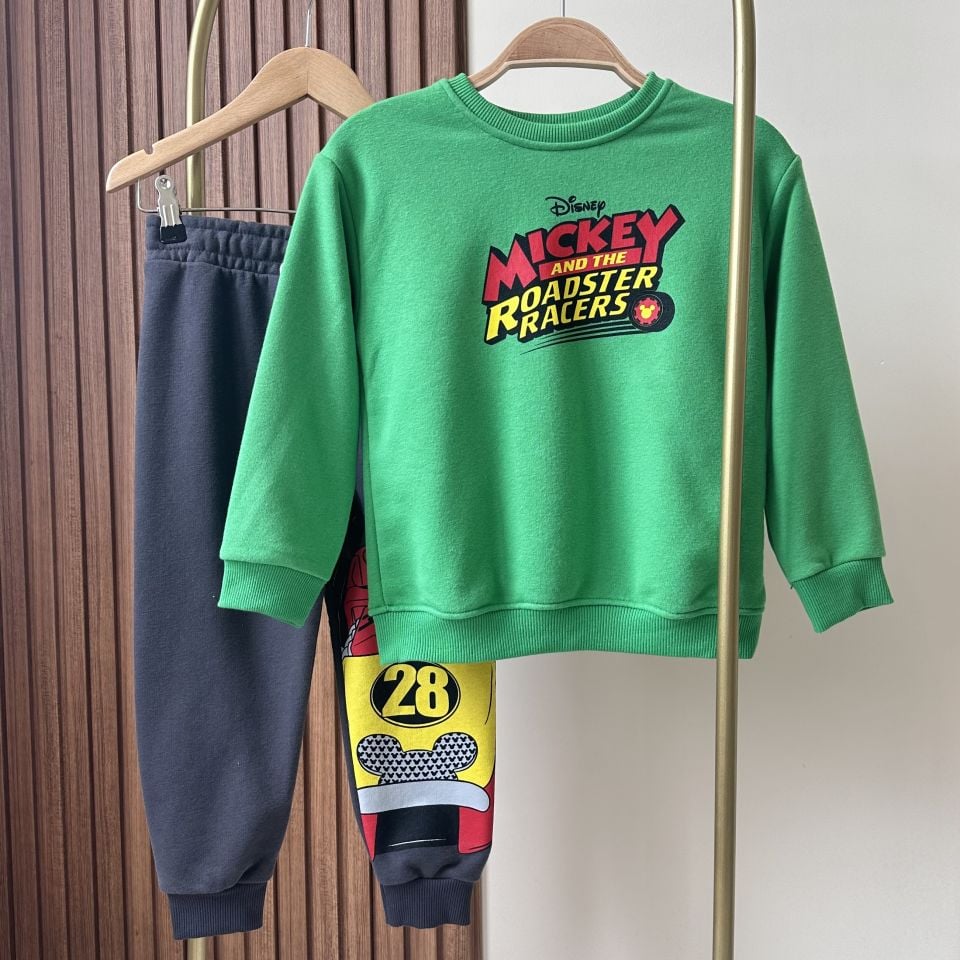 Yeşil Mickey Baskılı Takım