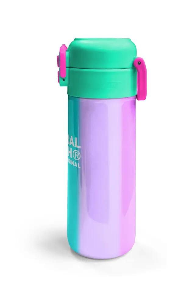 Coral High Kids Renkli Çizgili Pipetli ve Direkt İçim Çelik Termos 500 ml 31844 Adet
