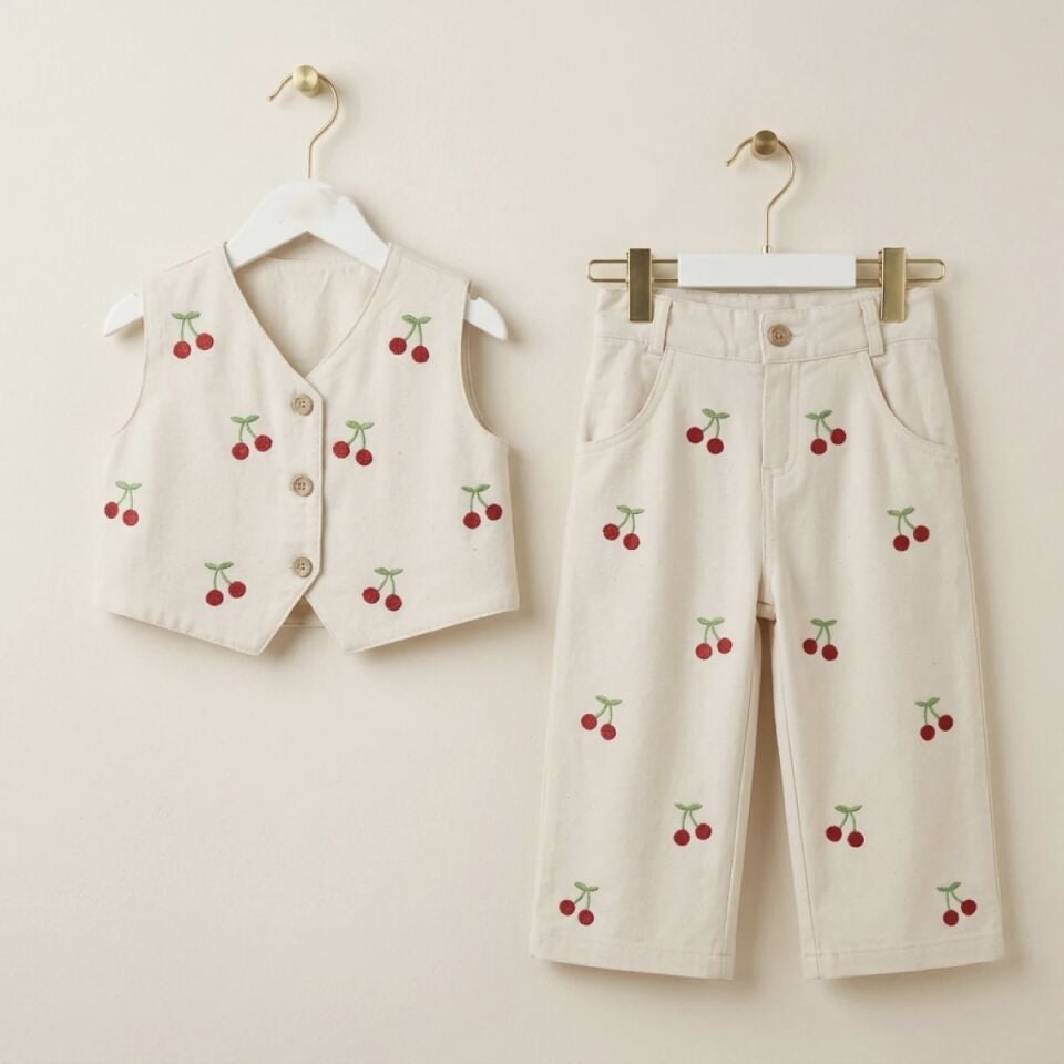 Kirazlı Yelekli Takım 5-6 YAŞ