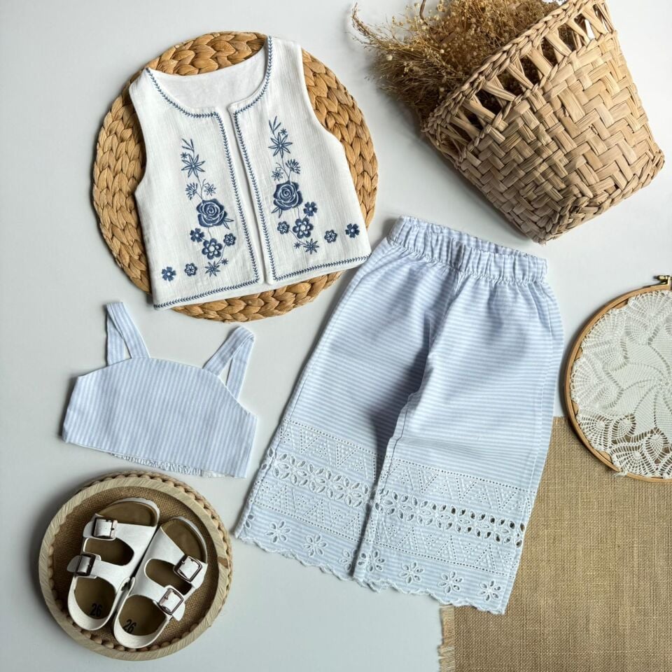 Brode Nakışlı 3'lü Nakışlı Set 5 YAŞ