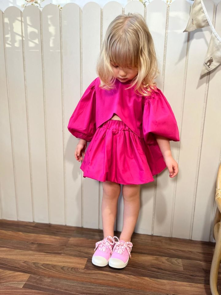 Pembe Poplin Pamuk Takım
