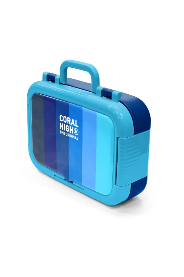 Coral High Kids Renkli Çizgi Desenli Paslanmaz Çelik Beslenme Kabı 39202 Adet