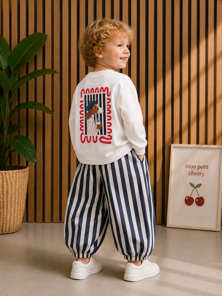 Gabardin Pantolonlu Animal Takım 7-8 YAŞ