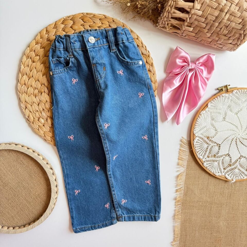 Fiyonk Detaylı Denim Jean 5-6 YAŞ