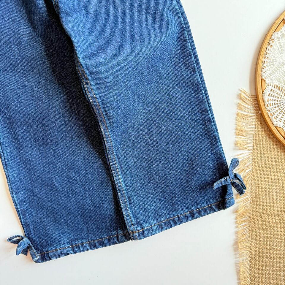 Fiyonk Detaylı Denim Jean 5-6 YAŞ