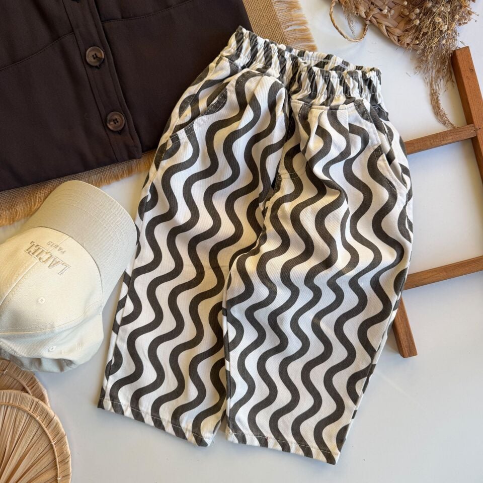 Zikzak Desenli Balon Pantolon 6-7 YAŞ