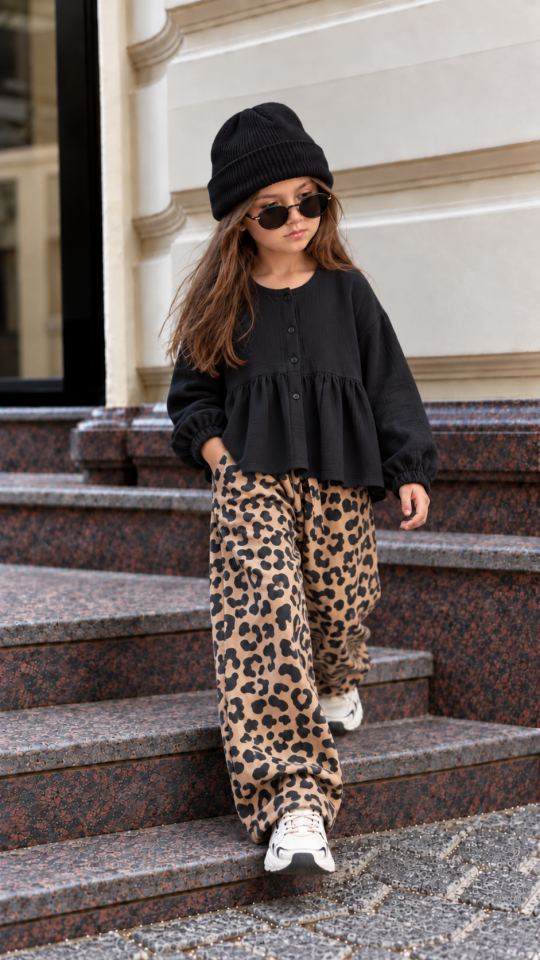 Leopar Desenli Gömlekli Takım 11-12 YAŞ