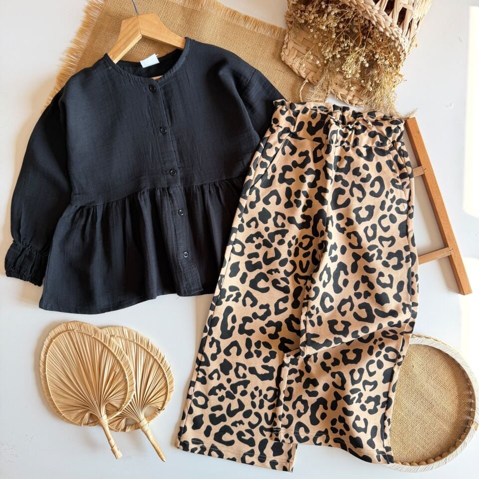 Leopar Desenli Gömlekli Takım 11-12 YAŞ