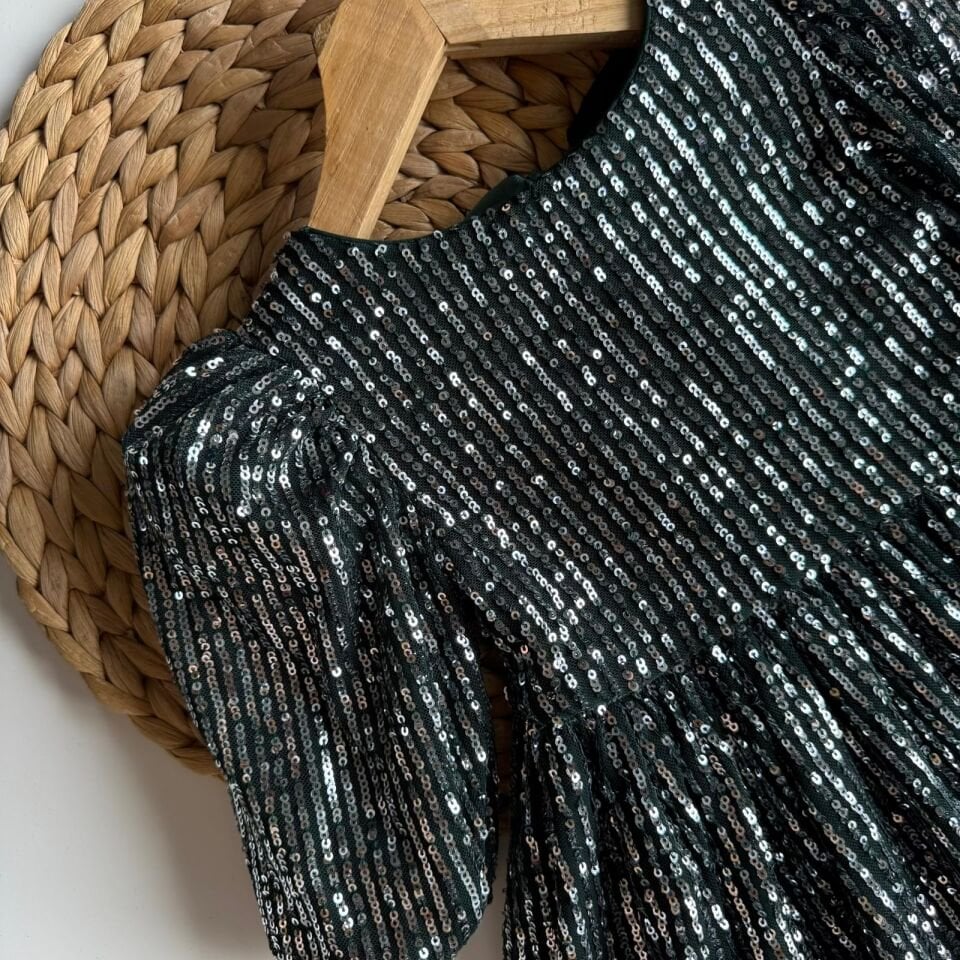 Pull Payet Yesil Elbise 5-6 YAŞ