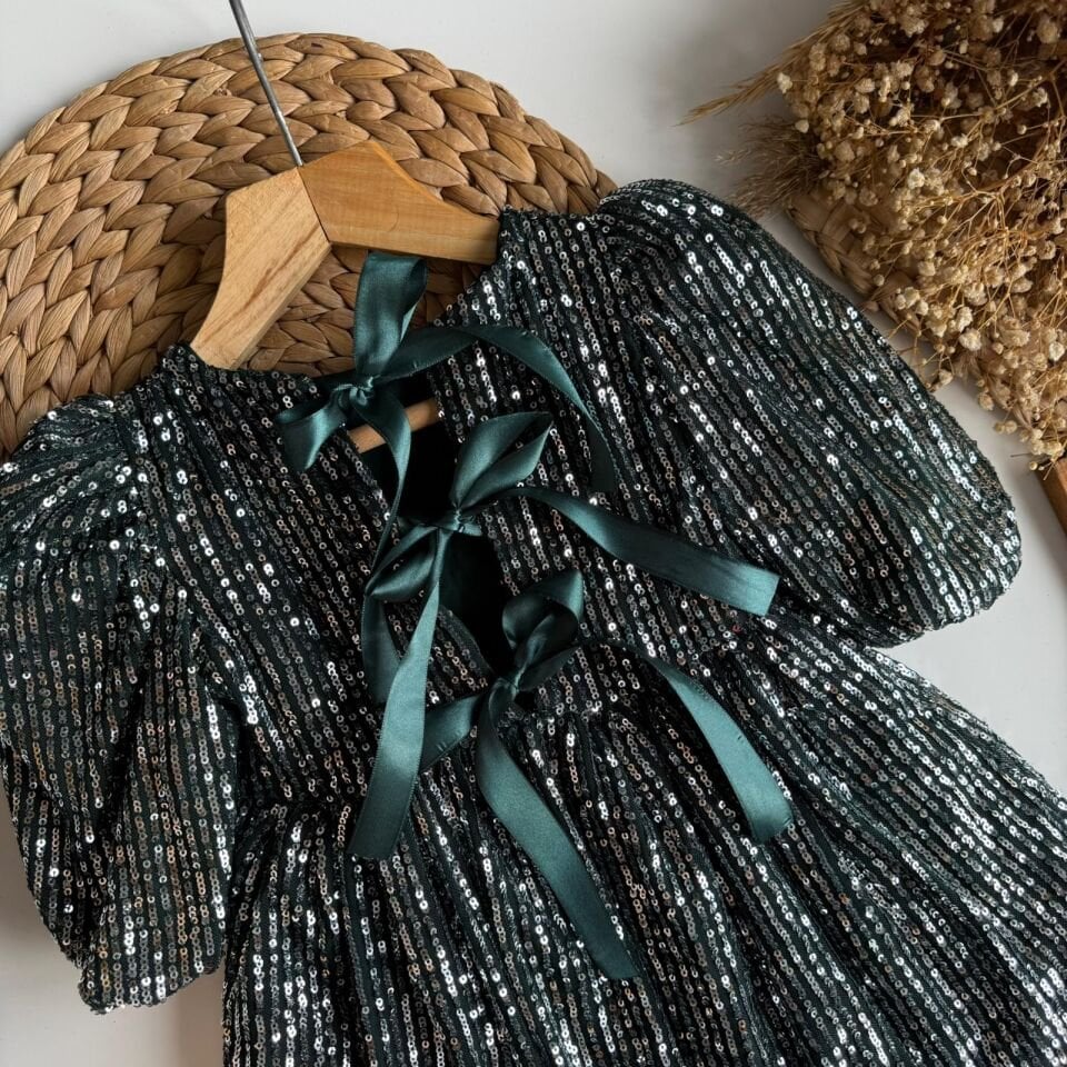 Pull Payet Yesil Elbise 5-6 YAŞ