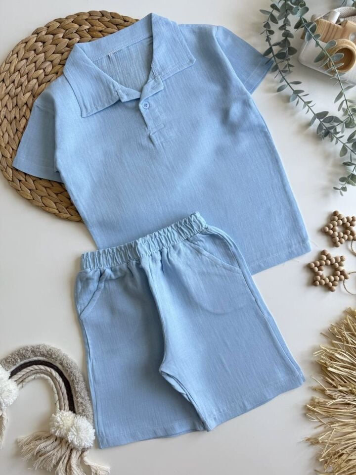 Müslin Buz Mavisi Takım 4-5 YAŞ