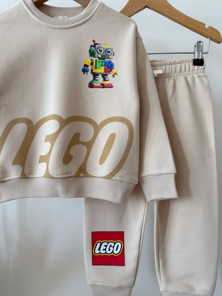 Lego Baskılı Ekru Takım 7-8 YAŞ