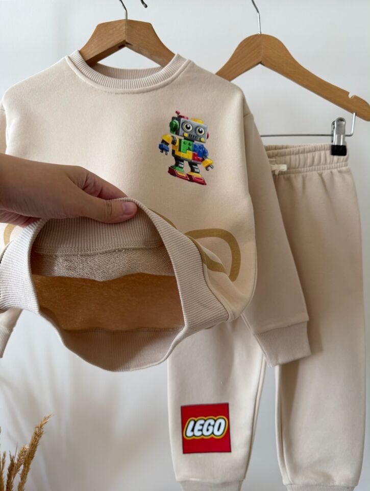 Lego Baskılı Ekru Takım 7-8 YAŞ