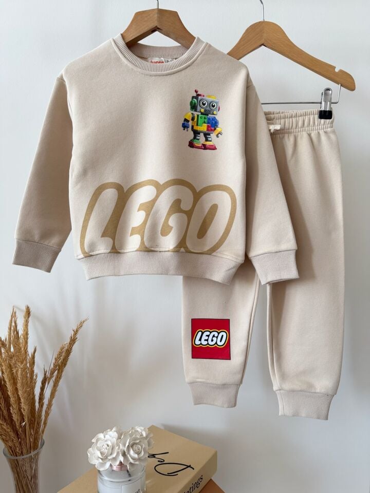 Lego Baskılı Ekru Takım 7-8 YAŞ