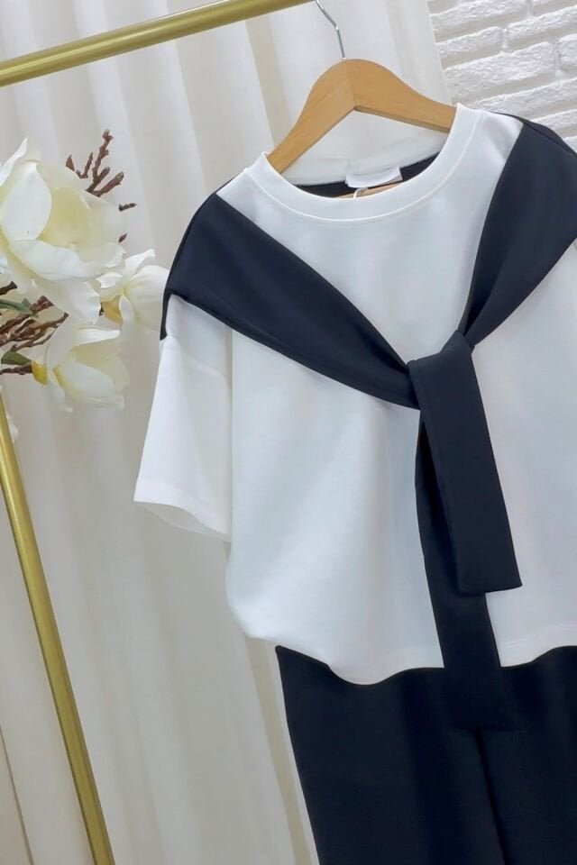 Oysho Kumaş Şal Bağlamalı Siyah Takım 12-13 Yaş