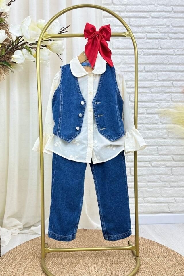 Denim 3'lü Takım 4-5 YAŞ