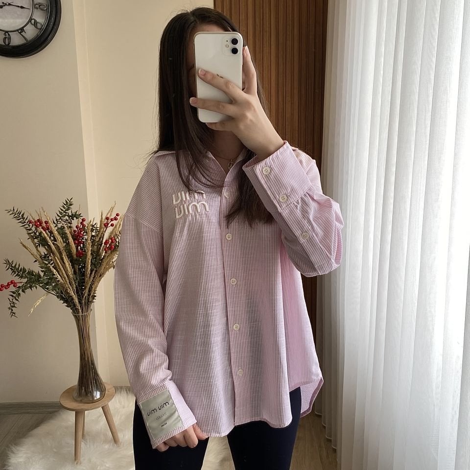 Çizgili Pembe Gömlek