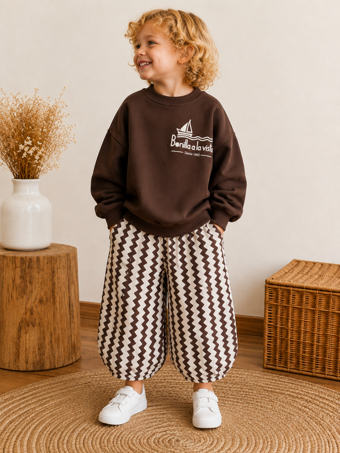 Laciel Paris Kahve Basic Gabardin Pantonlı Takım 5-6 YAŞ