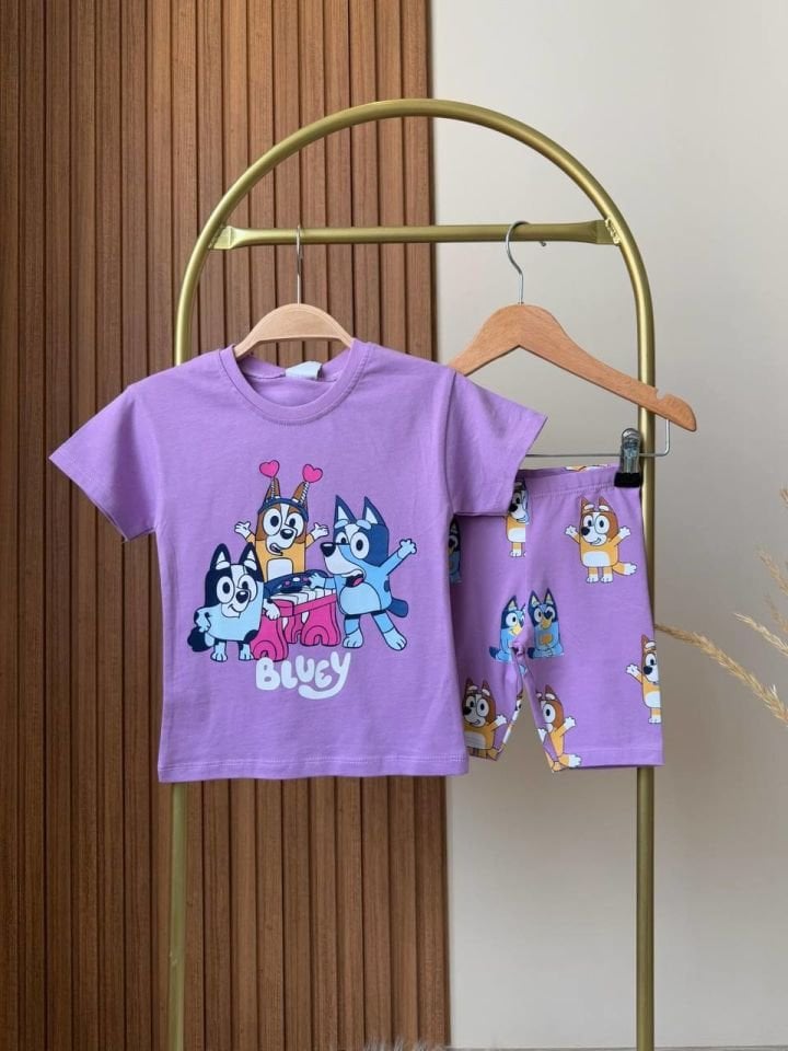 Bluey baskılı Takım