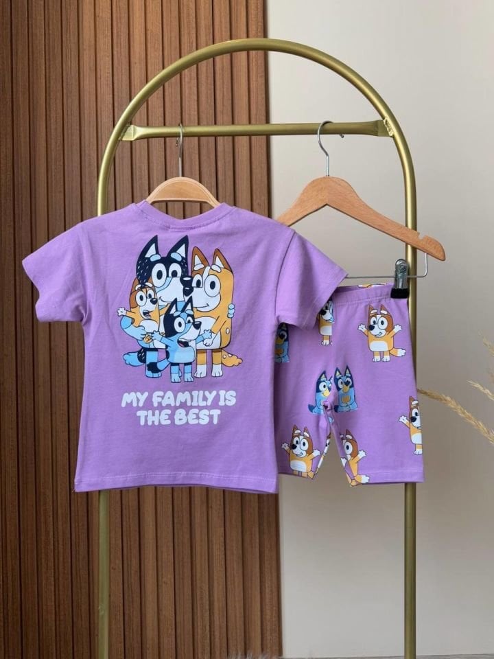 Bluey baskılı Takım