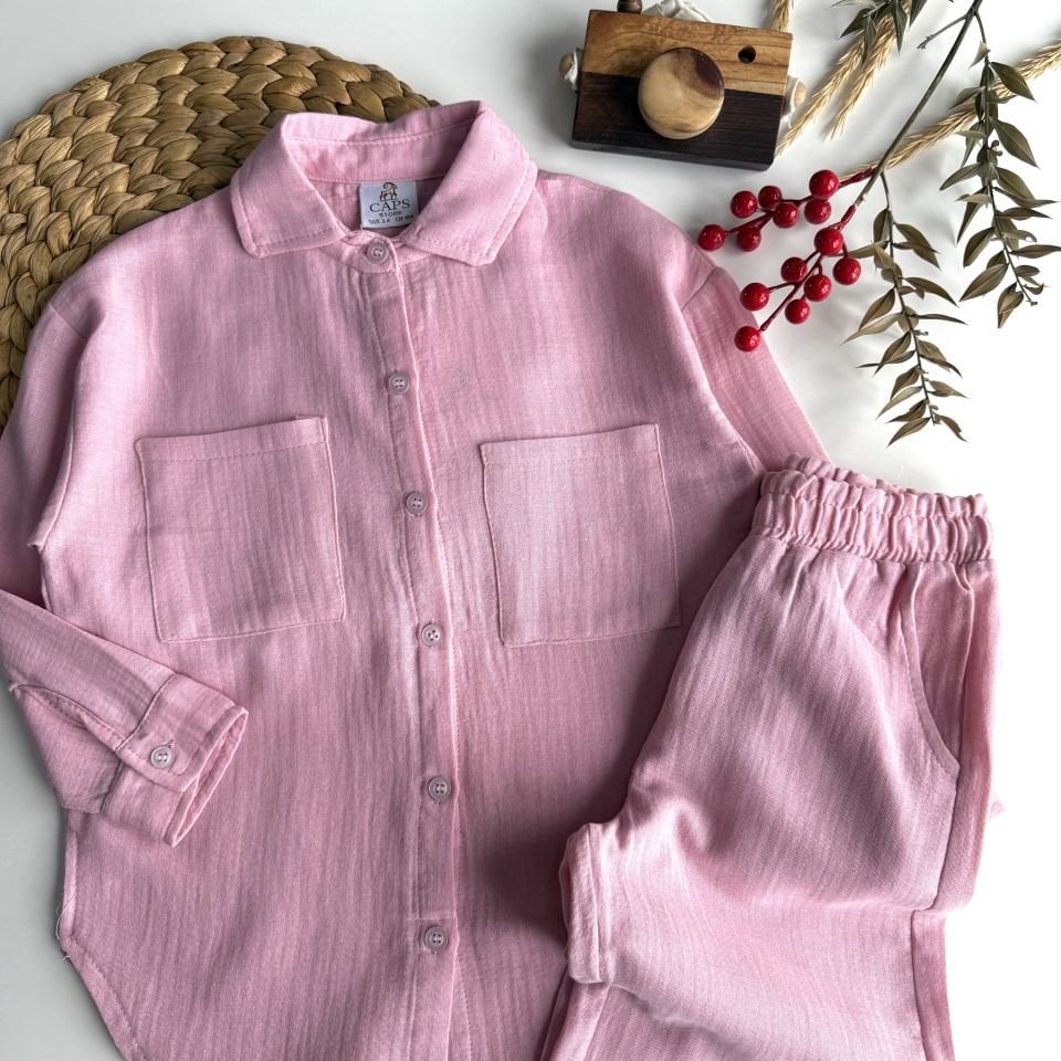 Pembe Muslin Takım