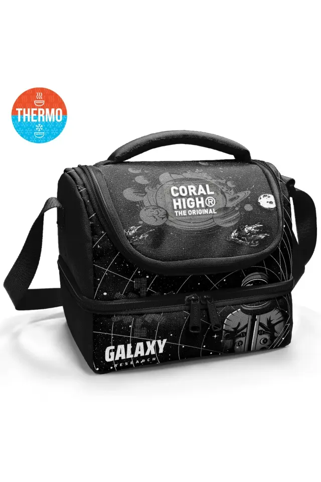 Coral High Siyah Galaxy Desenli 3’lü Okul Çanta Seti Adet