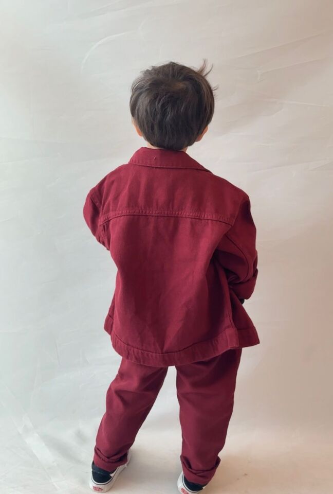 Bordo Denim Takım 9-10 YAŞ