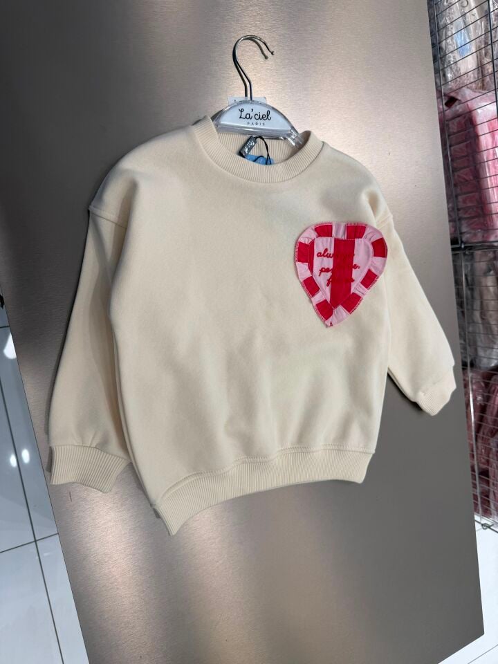 Kalpli Ekru Sweat 6-7 YAŞ