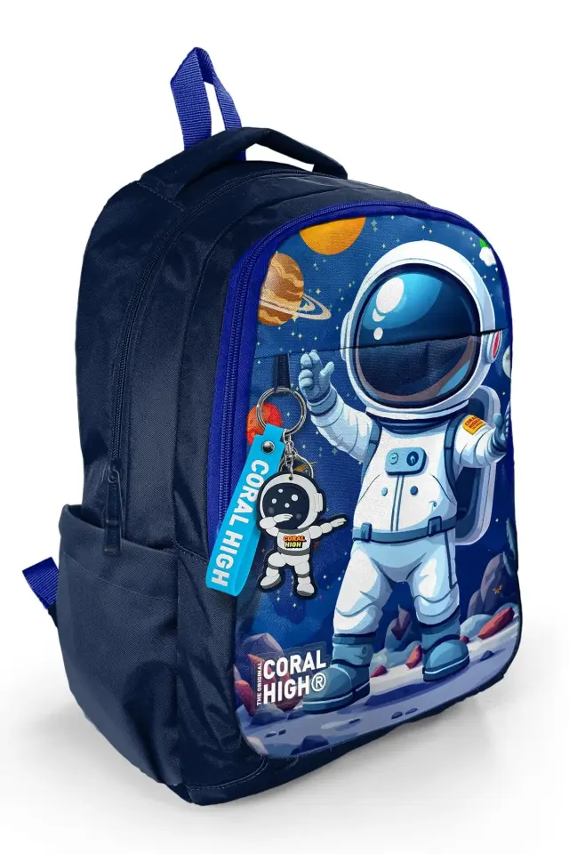 Coral High Kids Lacivert Astronot Desenli 3’lü Okul Çanta Seti SET0133252 Adet