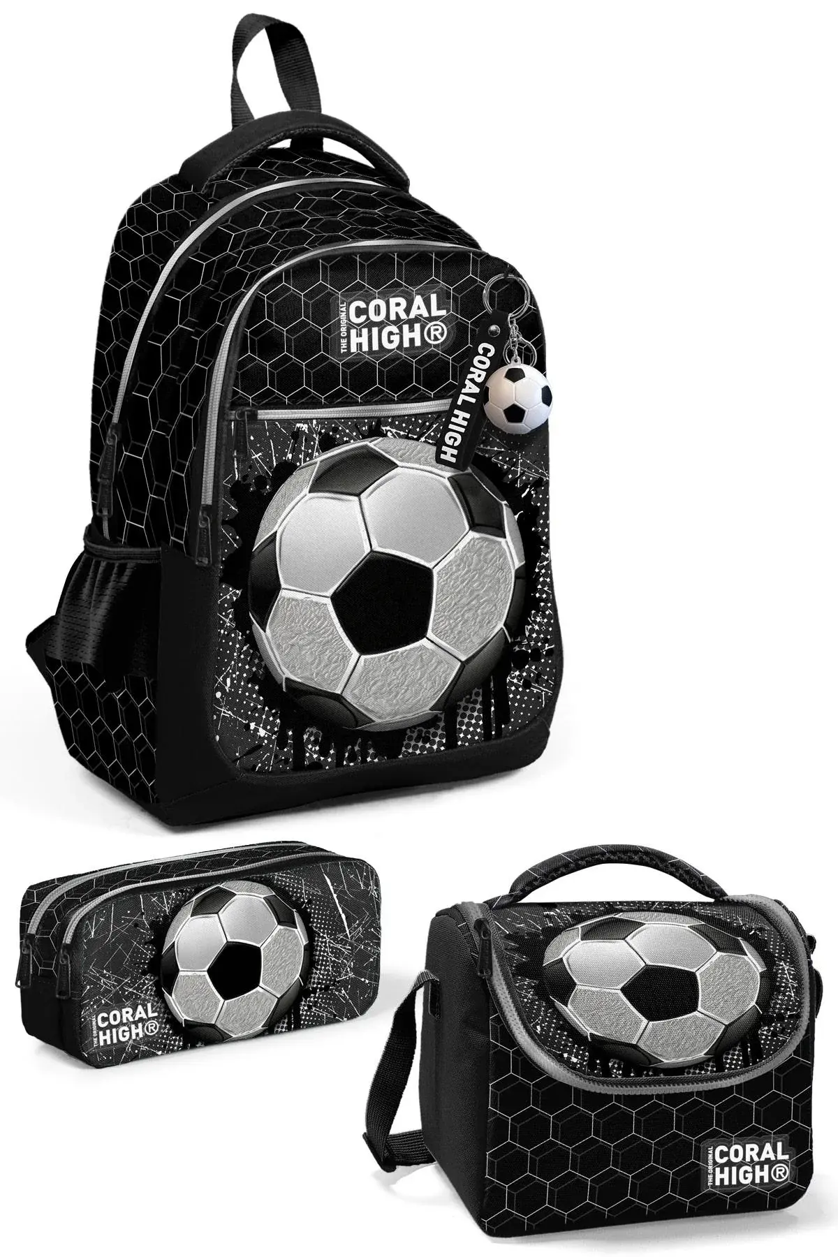 Coral High Kids Futbol Desenli 3’lü Okul Çanta Seti SET0123653 Adet