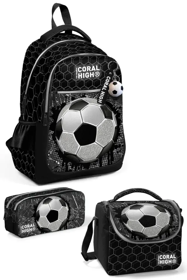 Coral High Kids Futbol Desenli 3’lü Okul Çanta Seti SET0123653 Adet