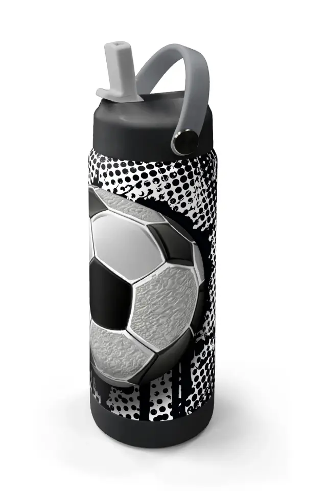 Coral High Futbol Desenli Katlanır Ağızlıklı Çelik Termos 650 ml 38390 Adet