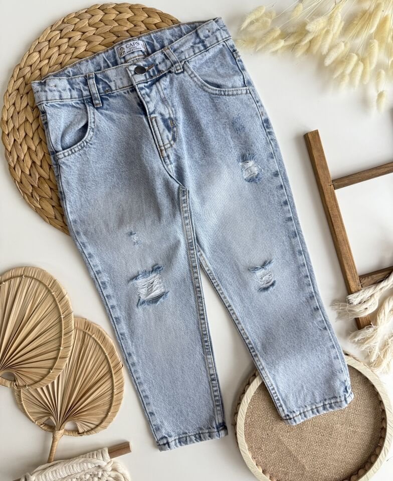 Yırtık Denim jean 7-8 YAŞ