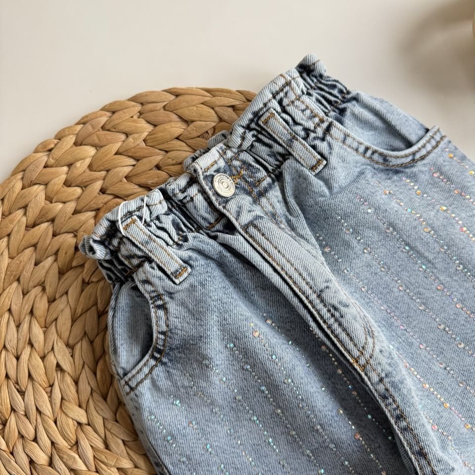 Taşlı Denim Jean