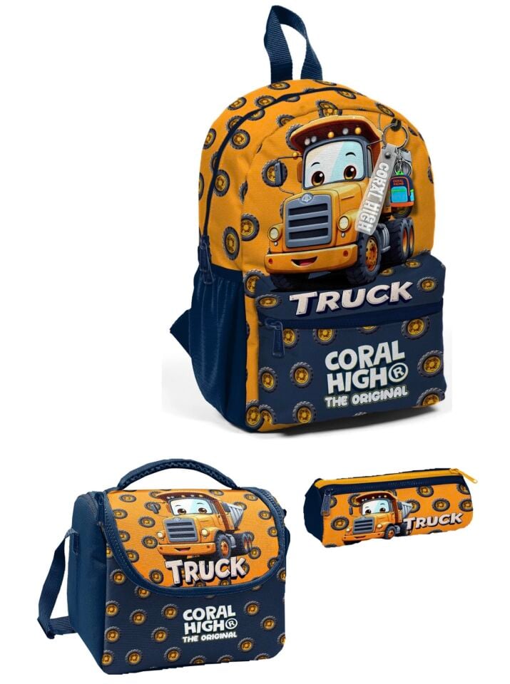 CORAL HİGH Minik Yuva Sırt Çantası Truck Desenli İki Bölmeli Adet