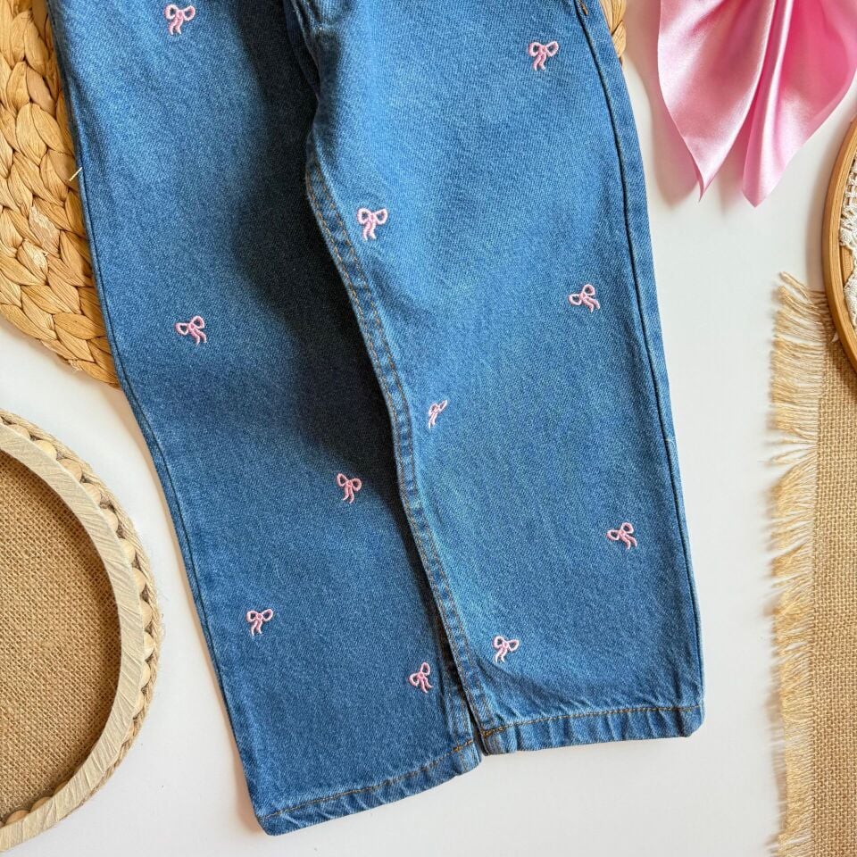 Fiyonk Detaylı Denim Jean 5-6 YAŞ
